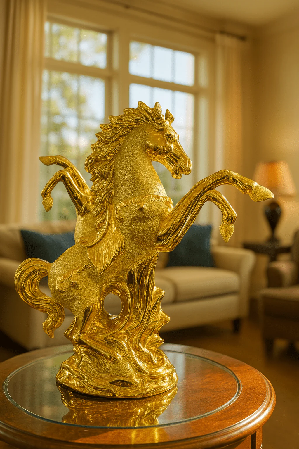 Twin Horses Sculpture