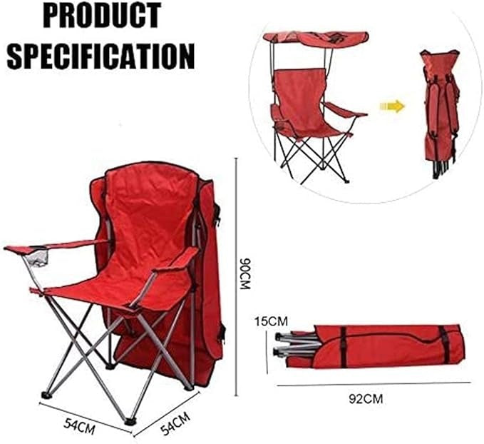 Foldable Outdoor Chair with Sun Canopy